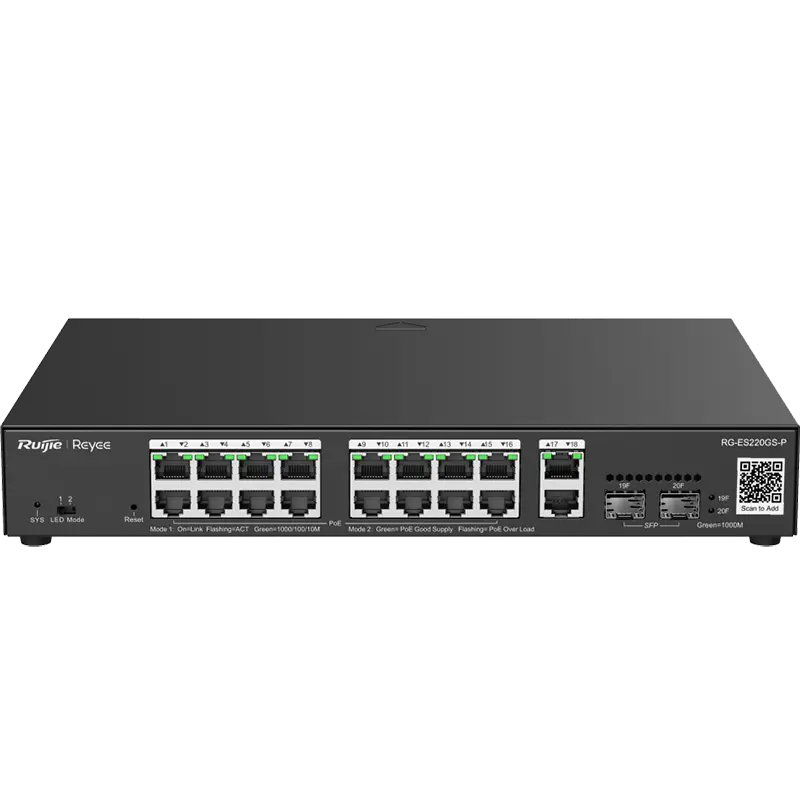 20-Port Gigabit Smart Cloud Managed PoE Switch